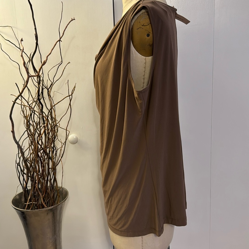 Dress Barn sleeveless blouse with cowl neck - Picture 3 of 8
